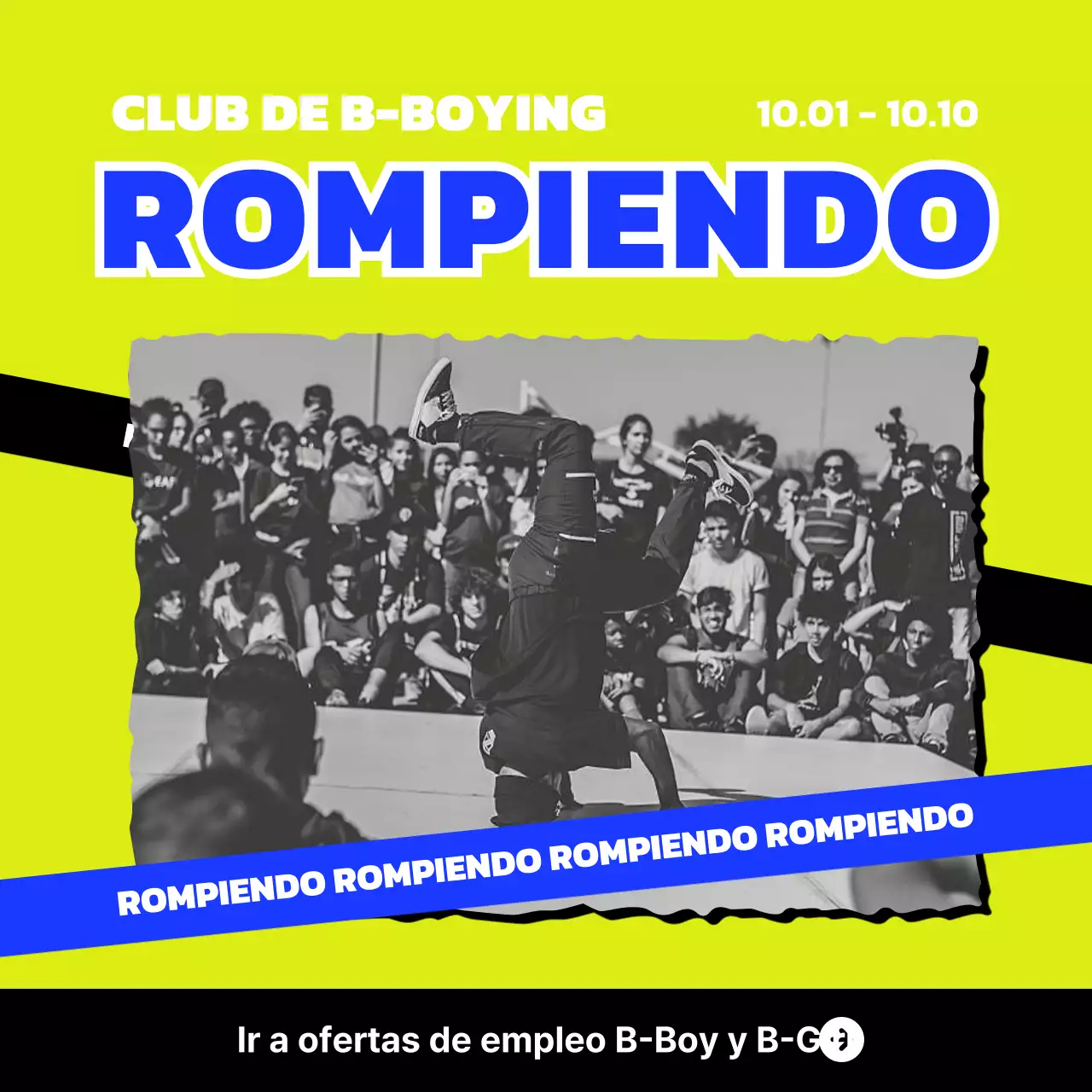 Lime Blue B-Boy Recruitment Redes sociales