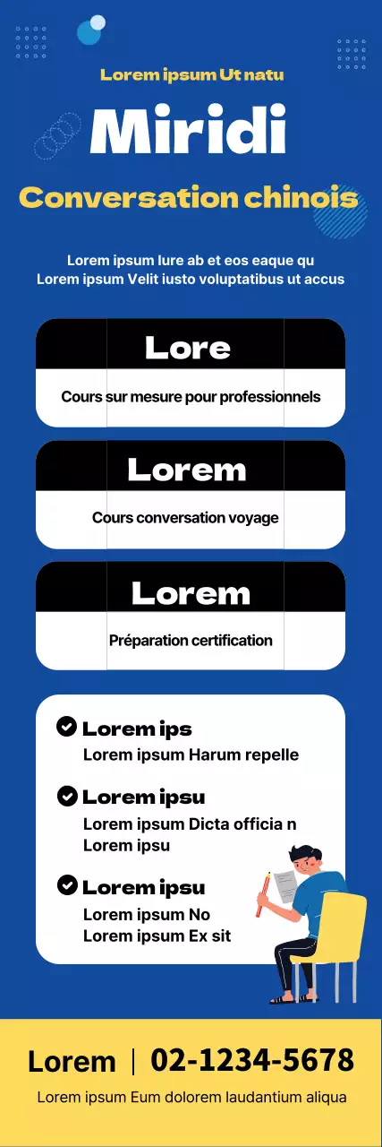 bleu jaune lettrage surligné illustration école soignée chinois hopop