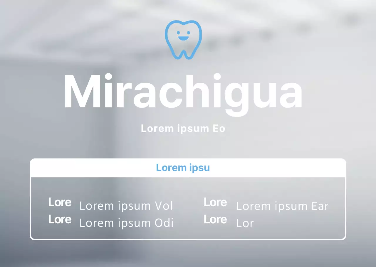 Cartaz de horário de expediente com logótipo dentário azul claro para clínica