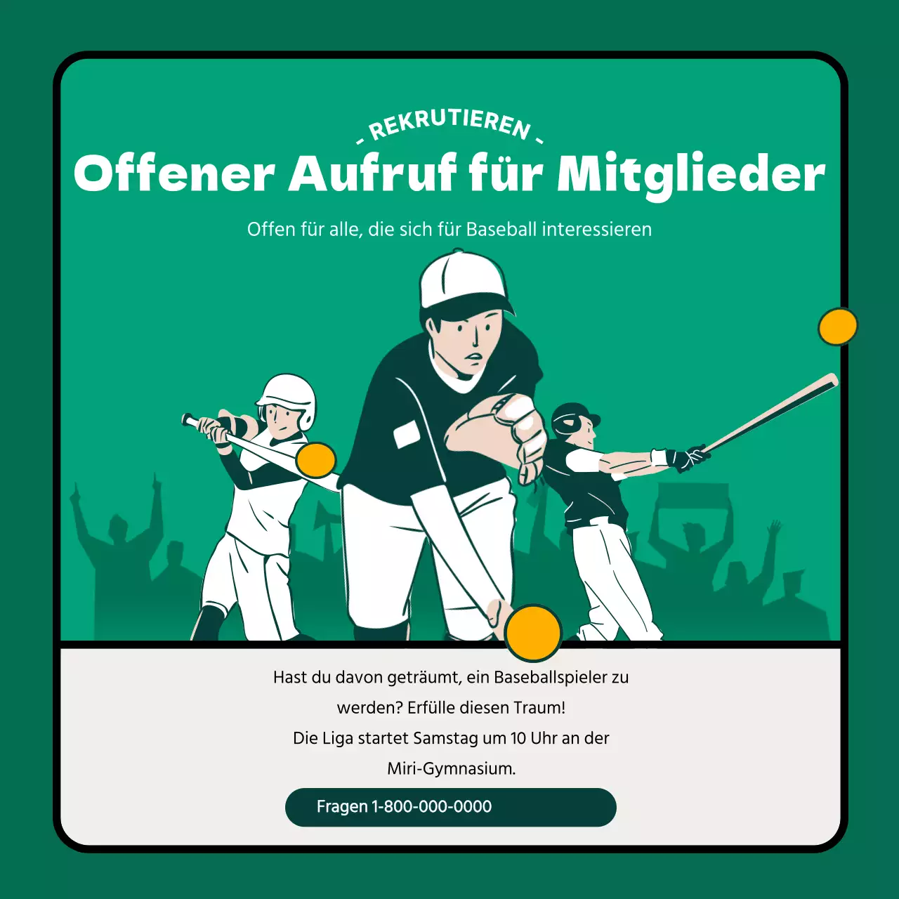 Beige Türkis Modern Baseball Informationen