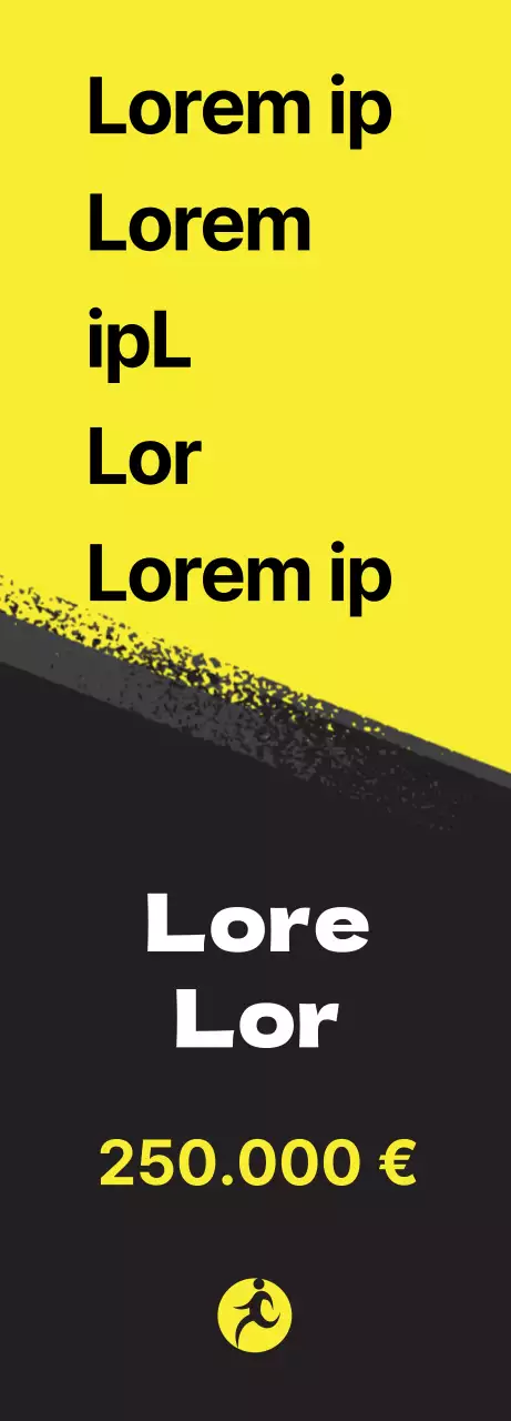 Anuncio de gimnasio amarillo y negro