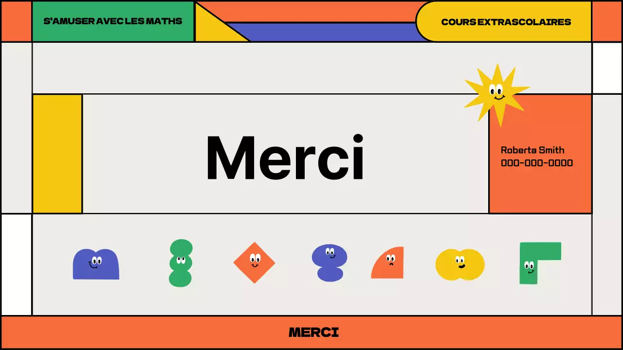 Proposition de cours extrascolaires de mathématiques ludiques avec des formes géométriques colorées