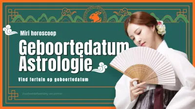 Veelkleurig groen Traditionele intense nieuwjaarshoroscoop