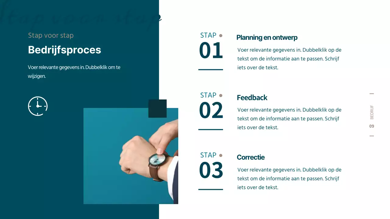 Eenvoudig zakelijk voorstel in turquoise en bruin