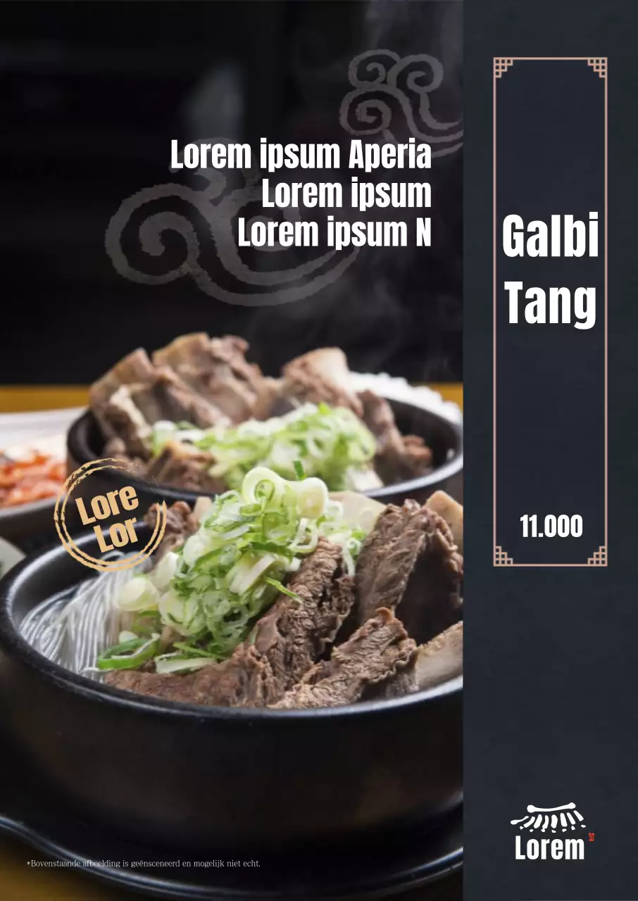 Staande poster met volledige afbeelding van ribben