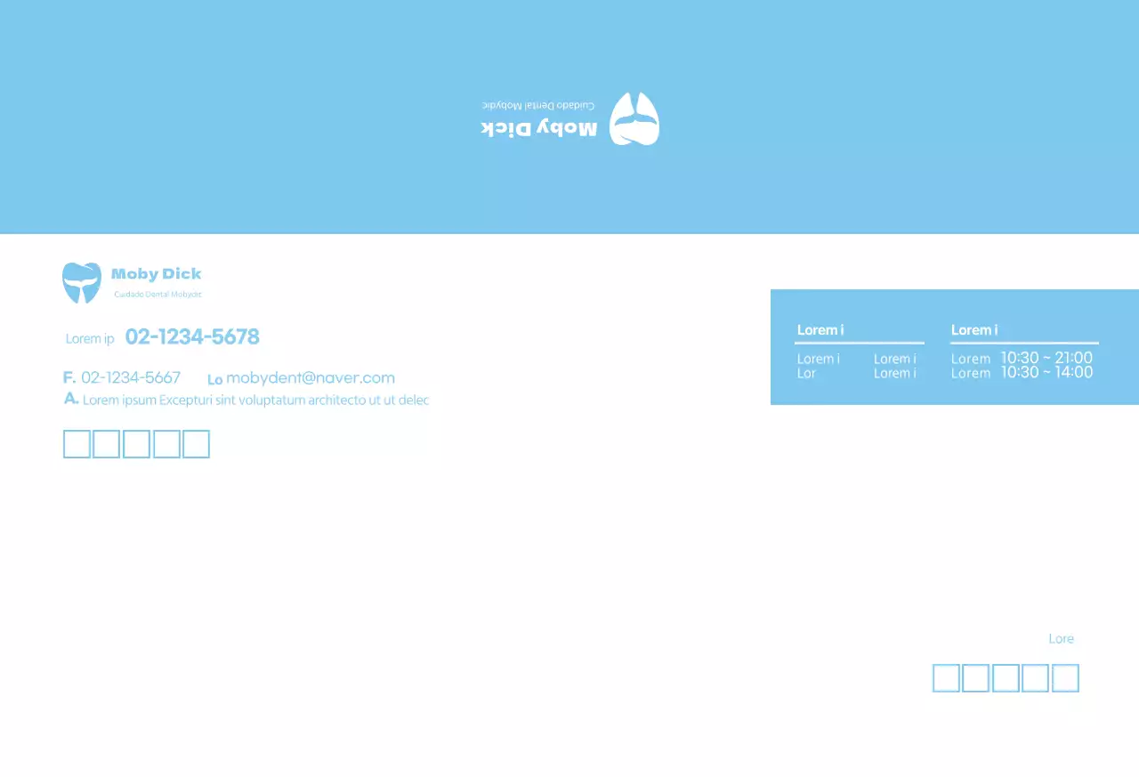 Logotipo azul negocio dental limpio