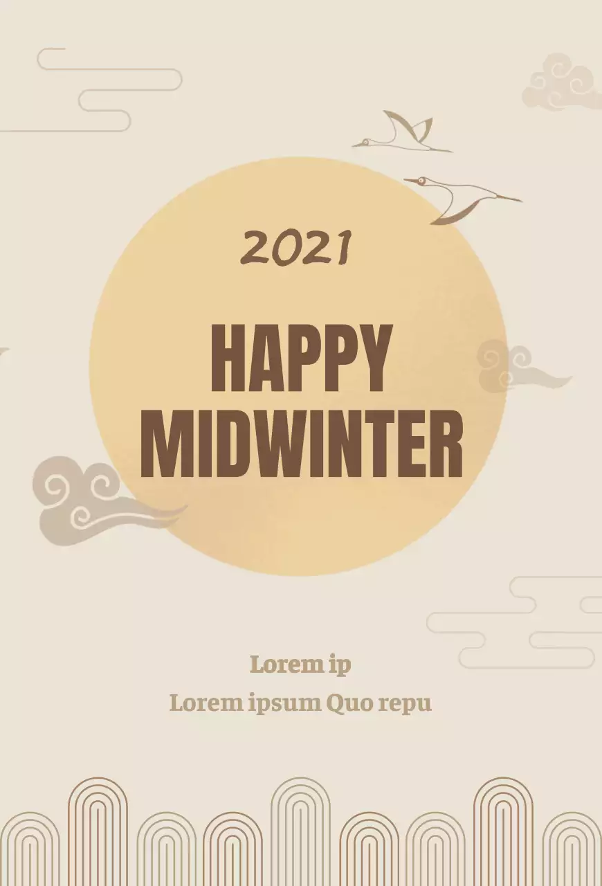 Een beige herfstige ansichtkaart