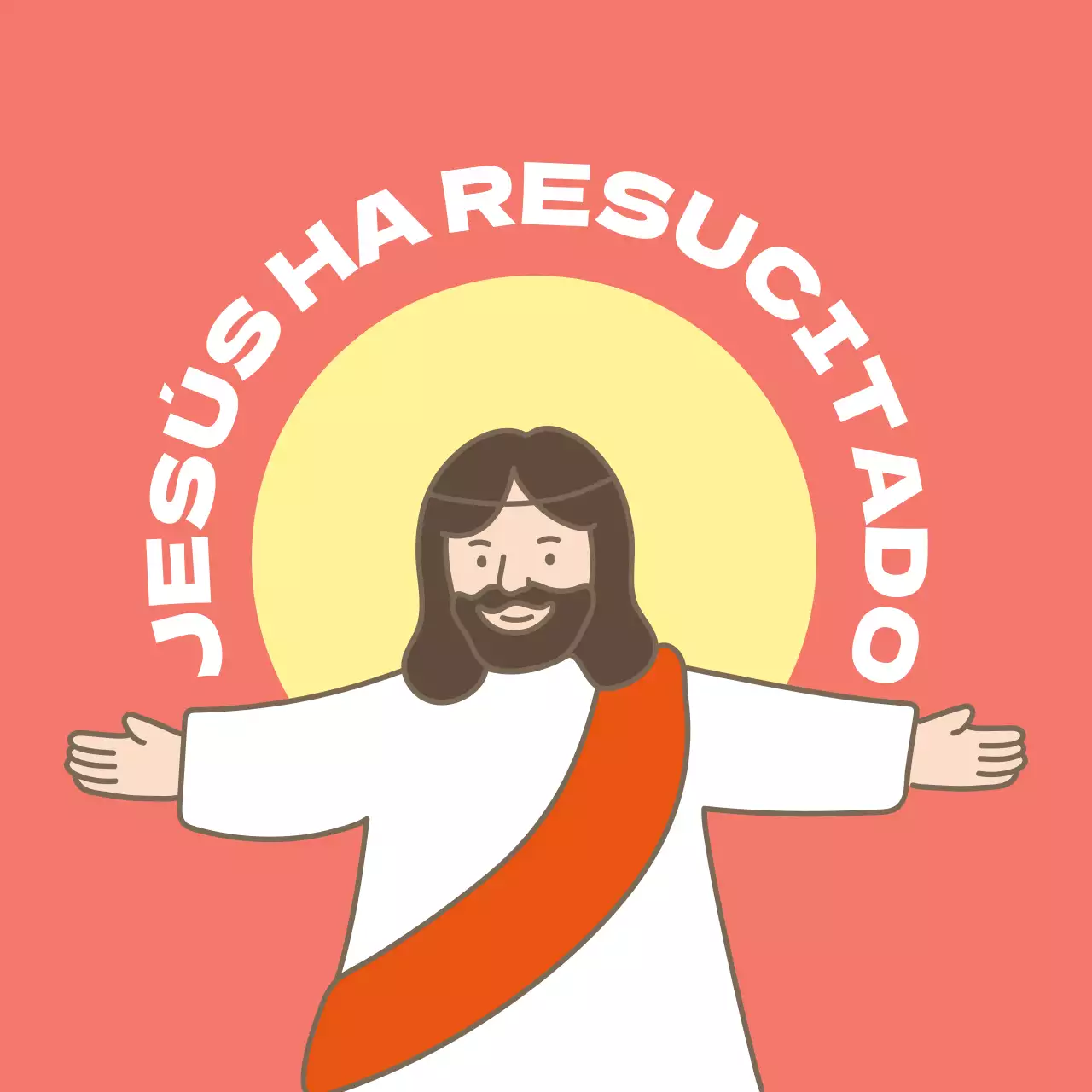 Pegatinas con círculos de Pascua ilustrados multicolores