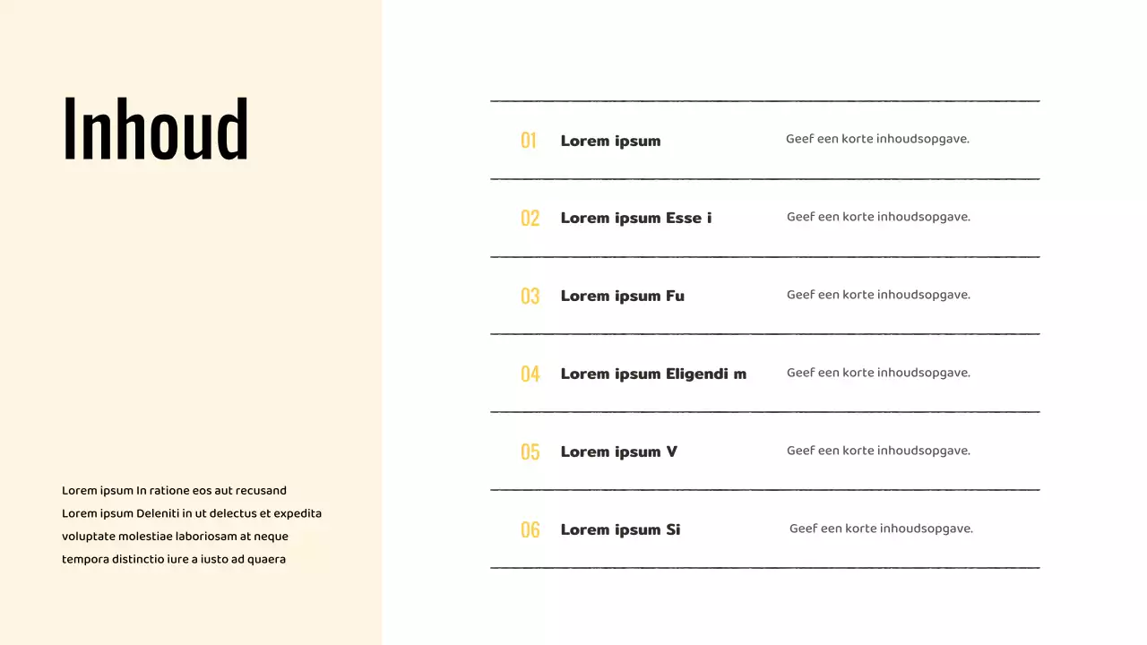 Gele minimalistische barrièrevrije designpresentatie