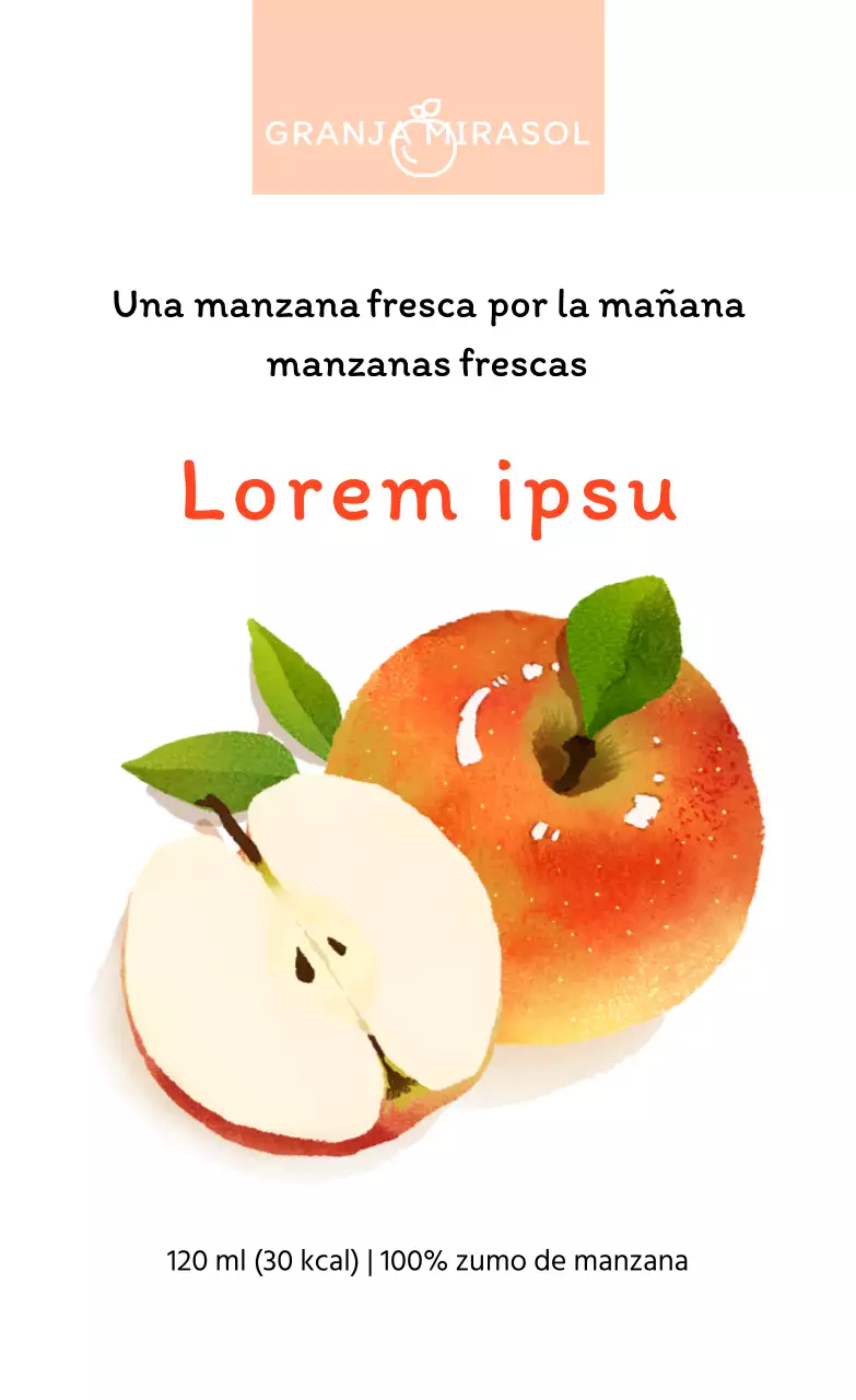 Pegatinas Acuarela Roja Sentimiento Zumo de Manzana