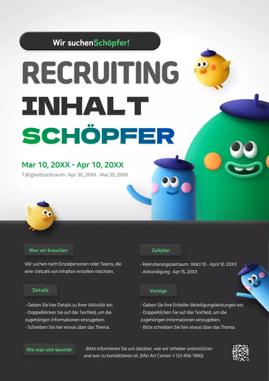 Ein Leitfaden für bunte und niedliche Stellenausschreibungen