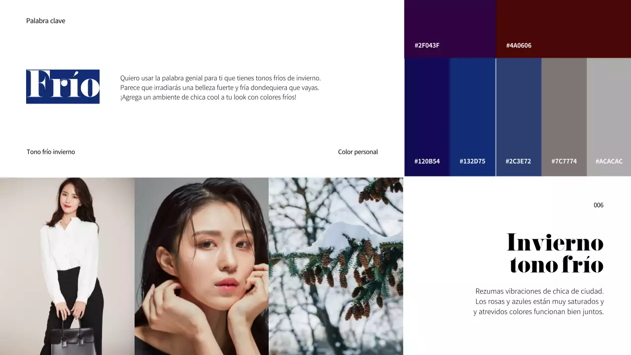 Un arco iris de colores personales para las presentaciones