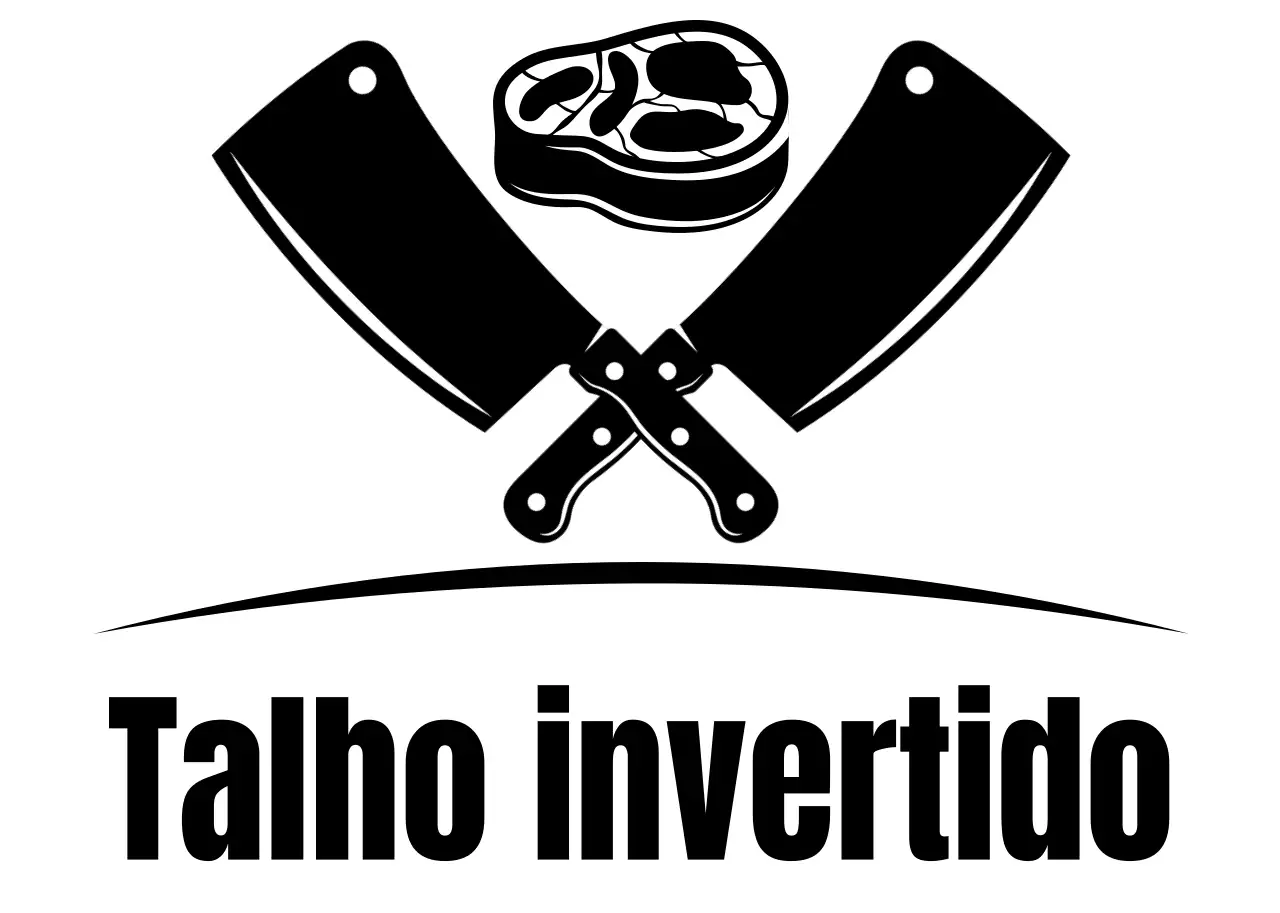 Conceito de ilustração limpa do logótipo do talho em branco e preto