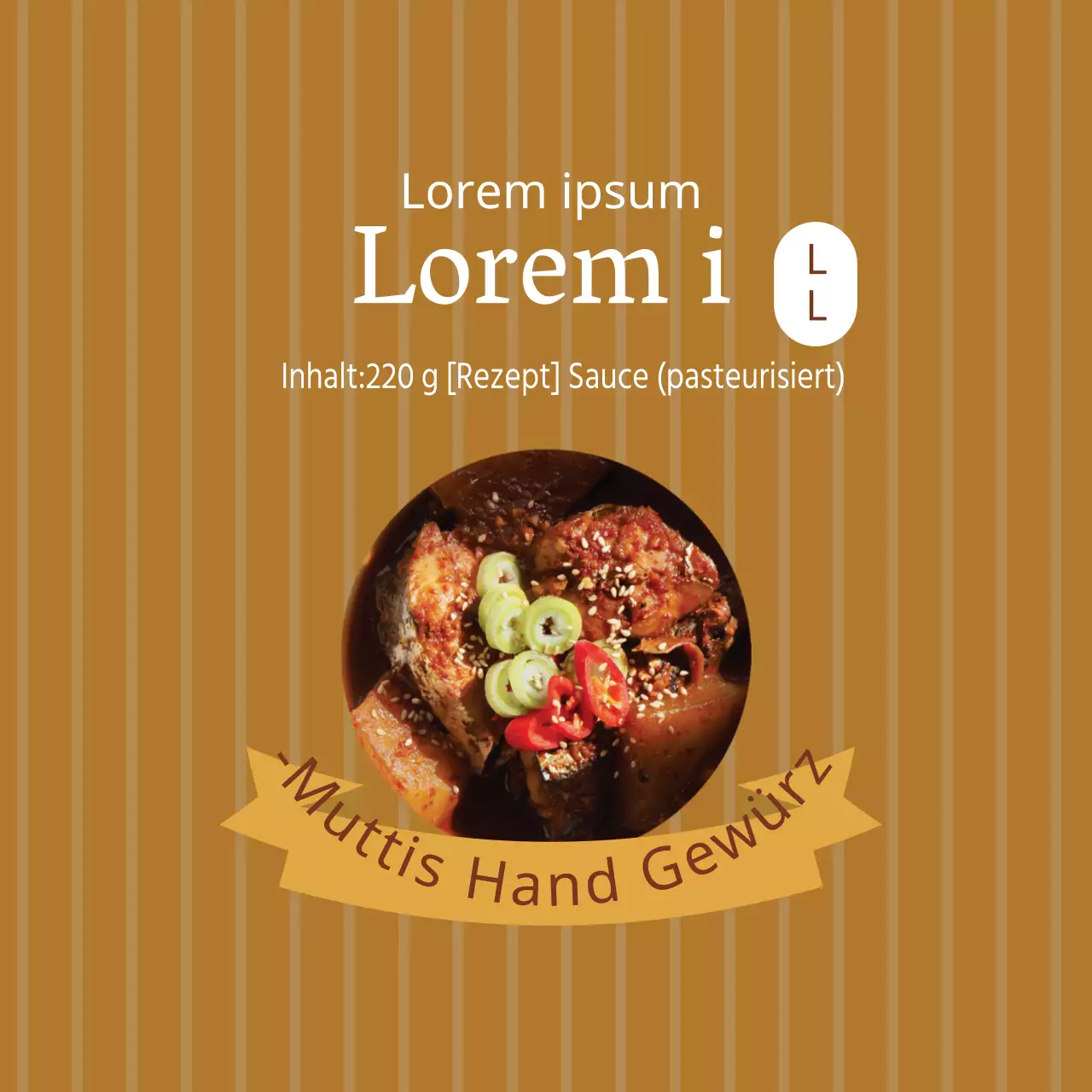 Vintage Lebensmittel Currysauce Gewürzetikett