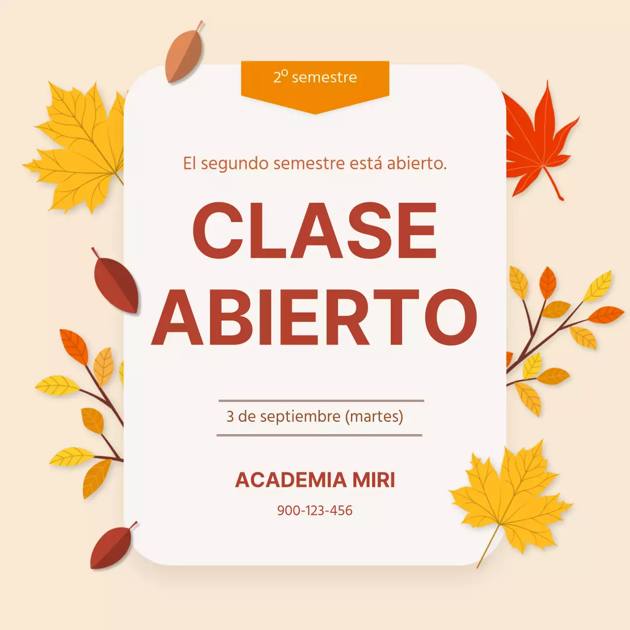 Comienza el trimestre de otoño