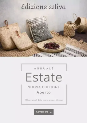 Semplici oggetti di scena per interni estivi in grigio Manifesto web promozionale dell'evento