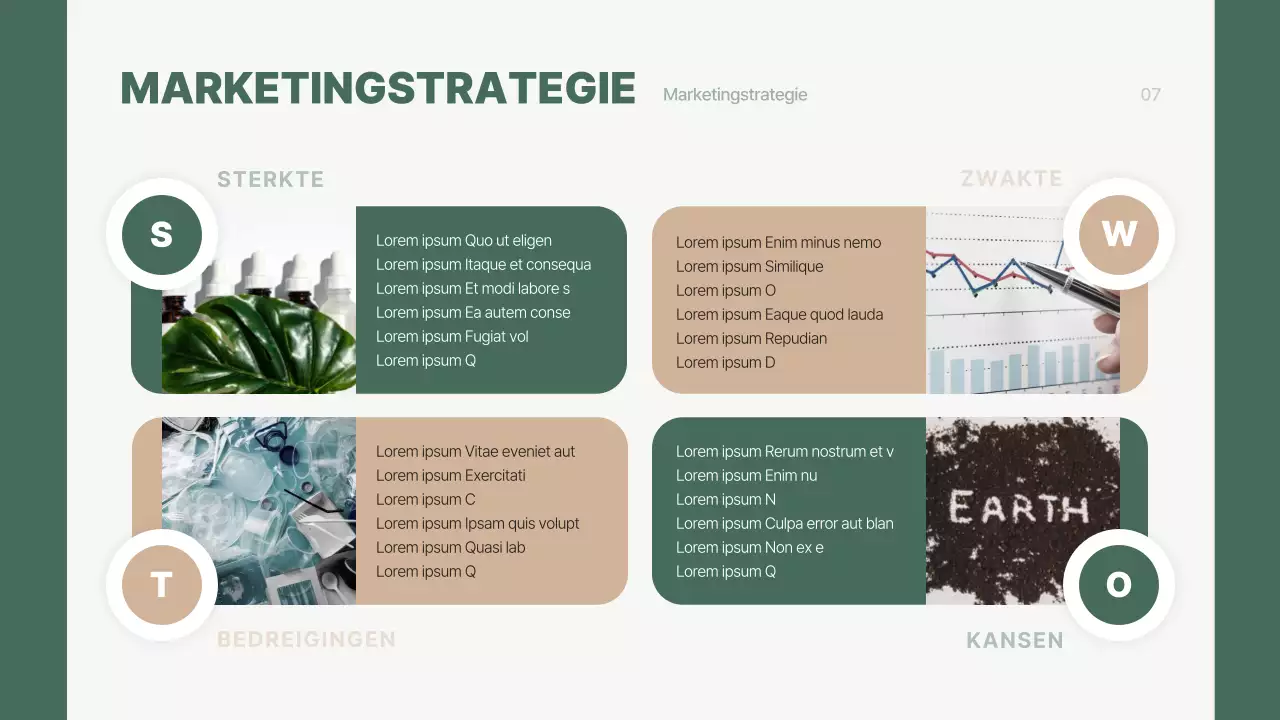 Presentatie van een groen getint, naturalistisch veganistisch cosmeticaproductpraatje