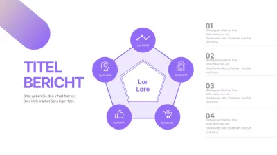 Ein sauberes Pentagramm mit einem violetten Farbverlauf