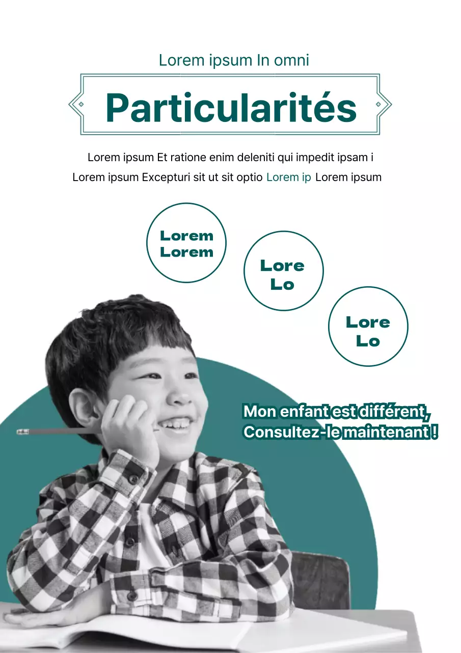 Promouvoir votre école avec une photo verte et des couleurs unies