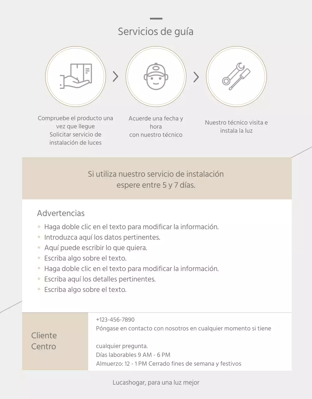 Bombilla interior gris sencilla página de detalles