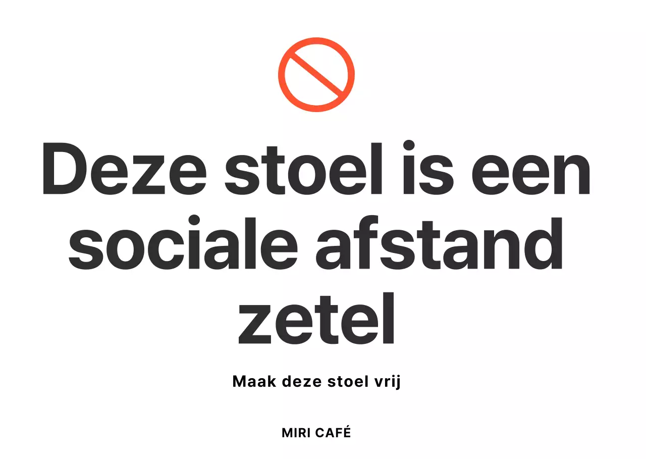 Eenvoudige acrylaatstandaard voor sociale afstandsborden