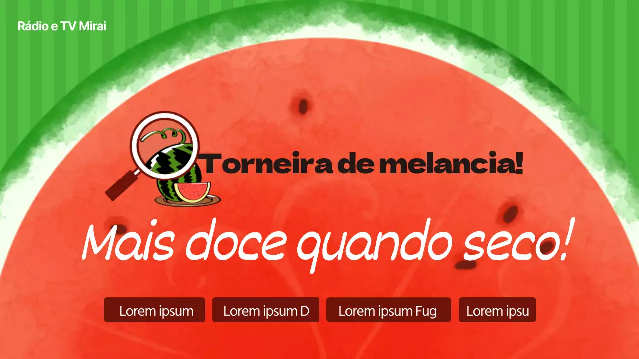 Como escolher uma melancia com ilustrações em verde e vermelho
