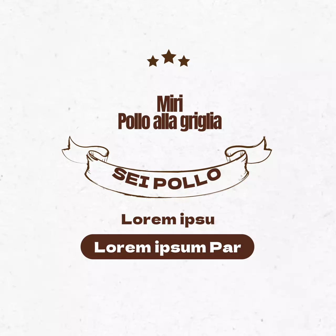 La scritta marrone evidenzia il ristorante vintage che promuove il pollo kang chung