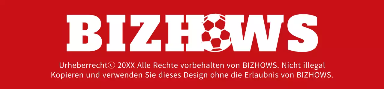 Comical roten und weißen Text und Symbol Kombination Stil Fußball Sportverein