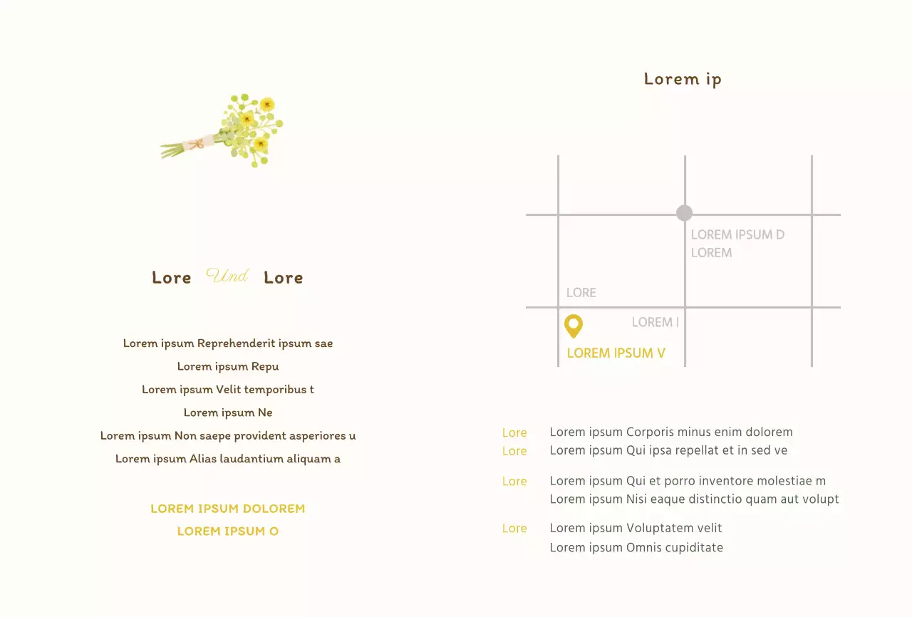 Weiße einfache Blumenstrauß Illustration Postkarte für Hochzeitseinladungen