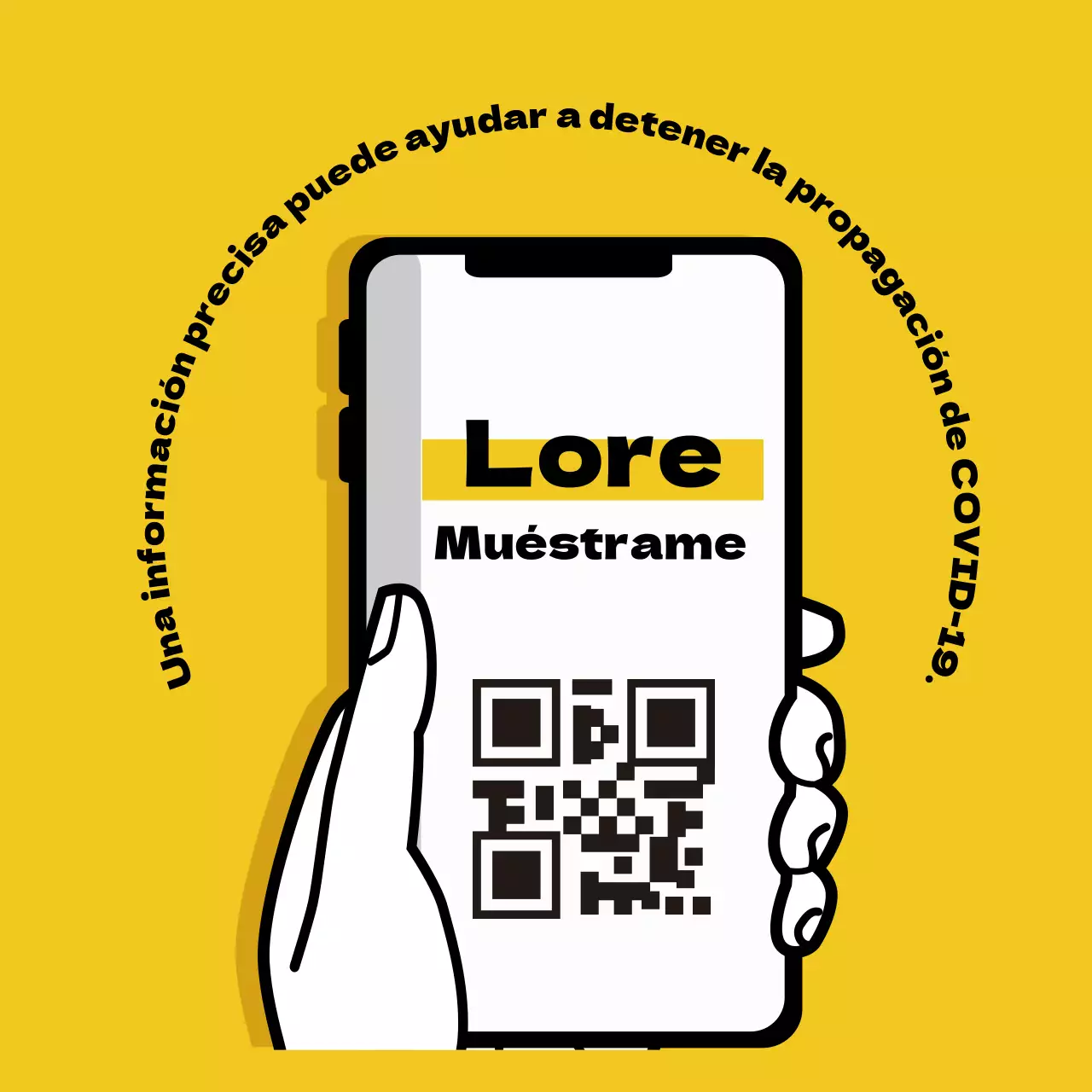 Etiquetas ilustradas de color amarillo para el registro de coronavirus