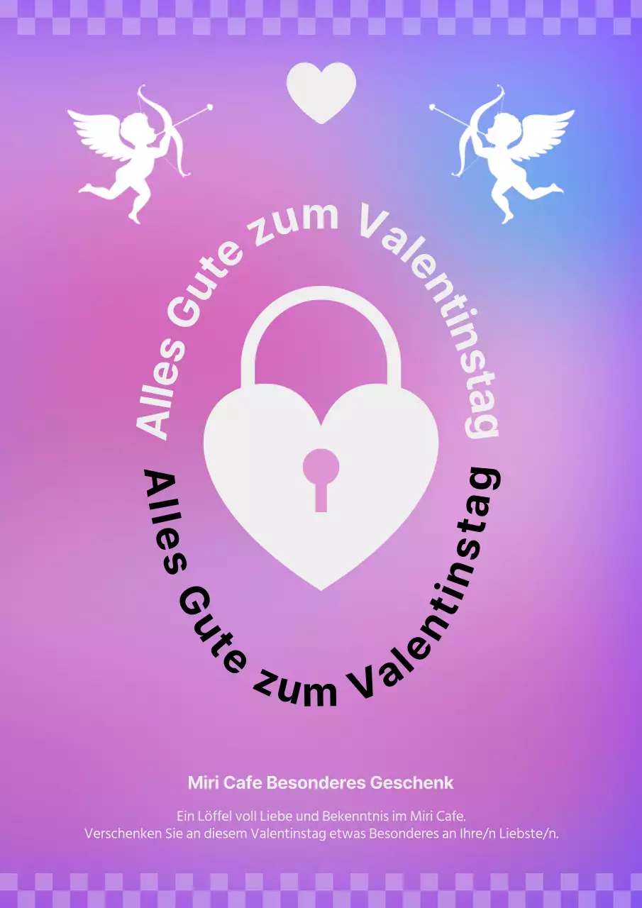 Valentinstag mit Liebesschlössern und Amor-Konzept