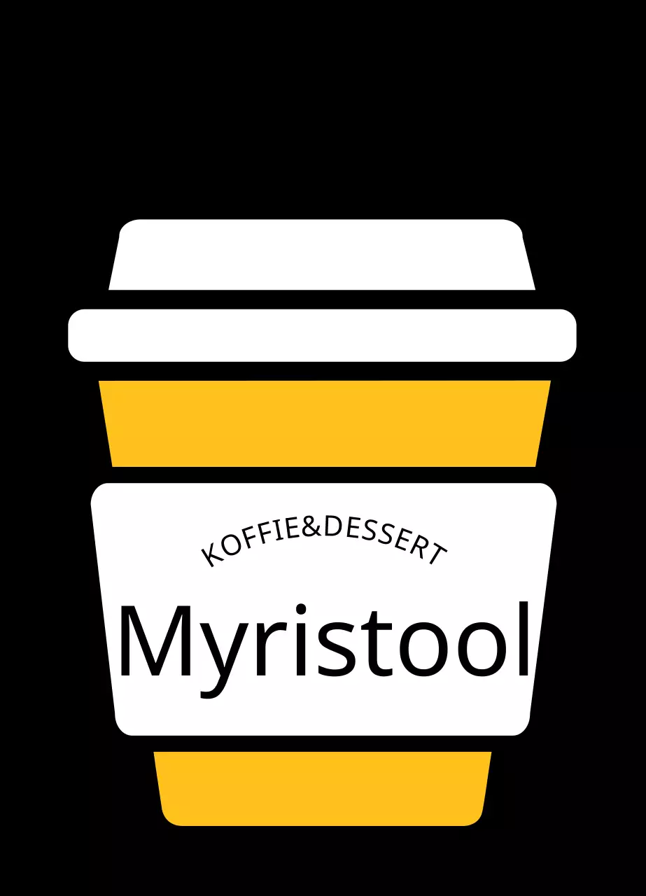 Gele papieren beker café acryl sleutelhanger