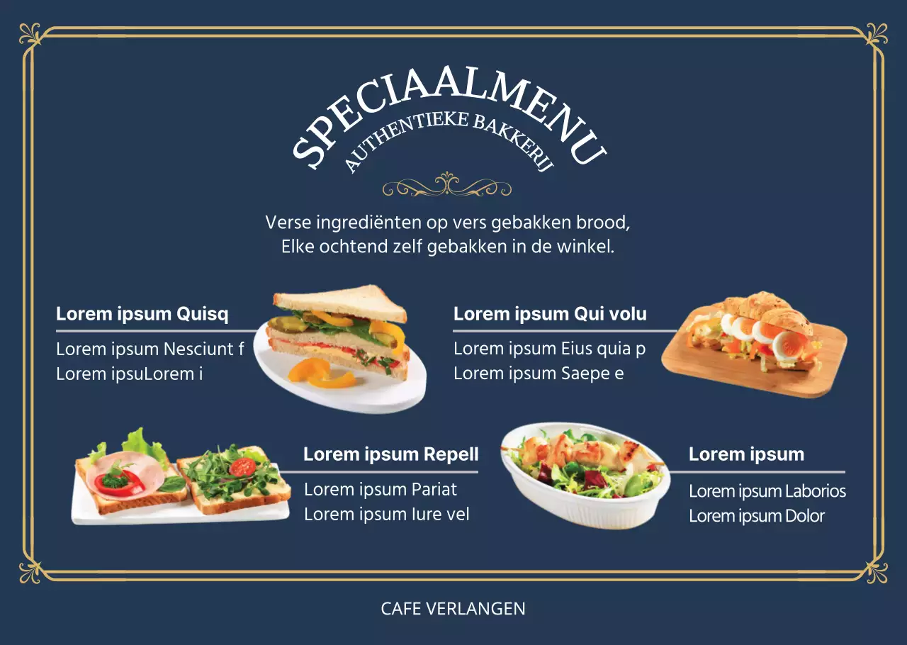 Eenvoudige brunch cafe menubord Restaurant transparantie papier