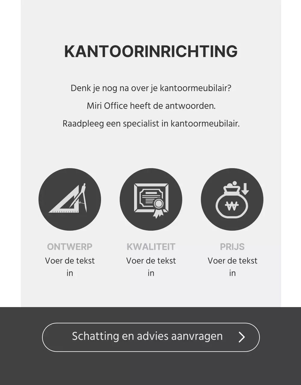 Details kantoormeubilair moderne stijl