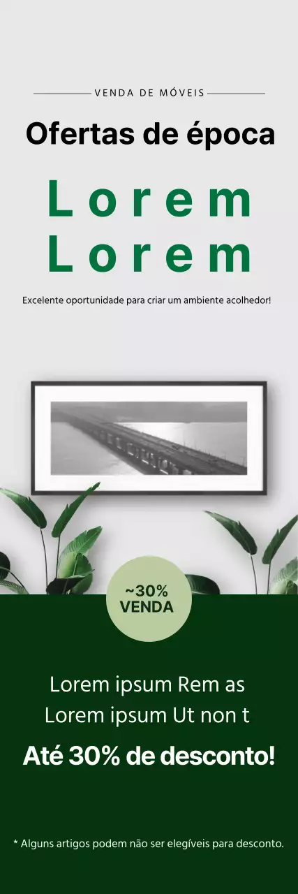 A fotografia ecológica destaca o mobiliário limpo Promova o seu evento