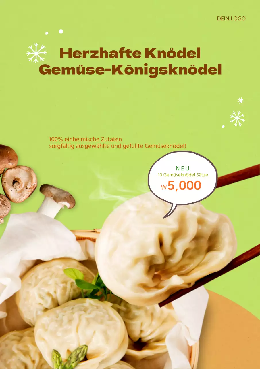 Werben Sie für Ihr neues Gyoza-Menü