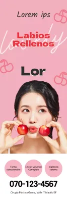 Pink cirugía plástica relleno de labios