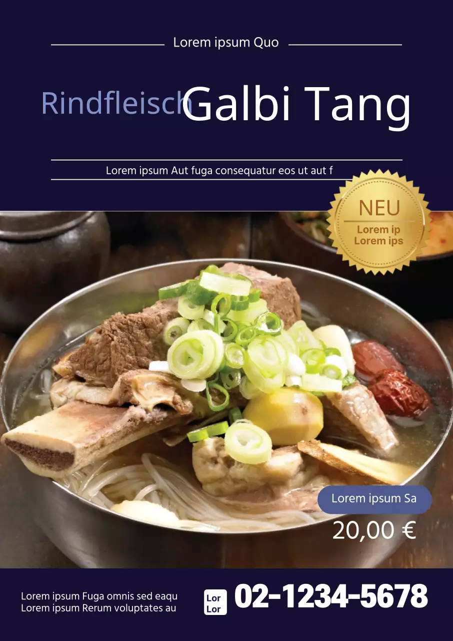 Förderung der Namsaek Korean Beef Ribs Soup