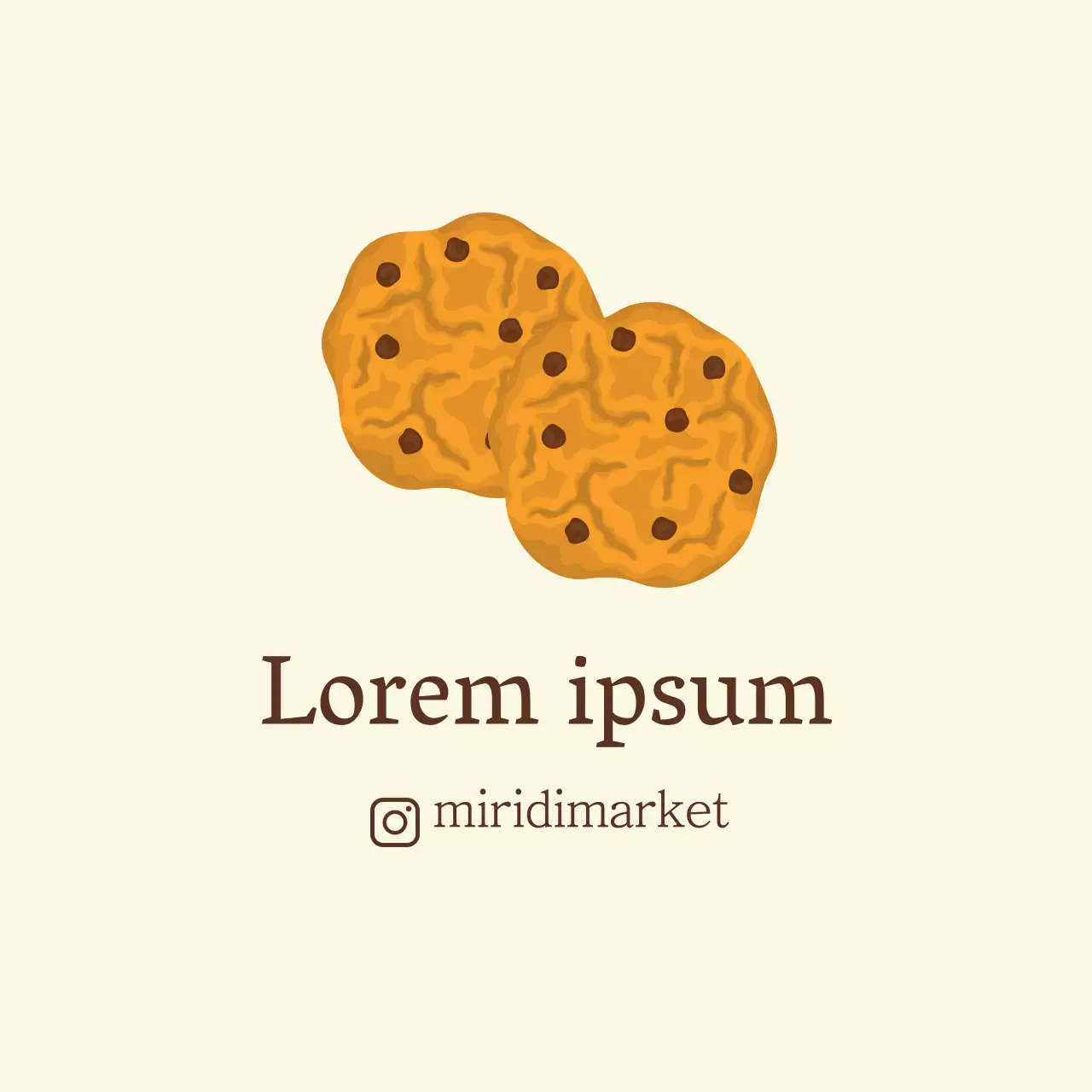 Weiße Illustration sauber Café Schokolade Chip Cookie Förderung