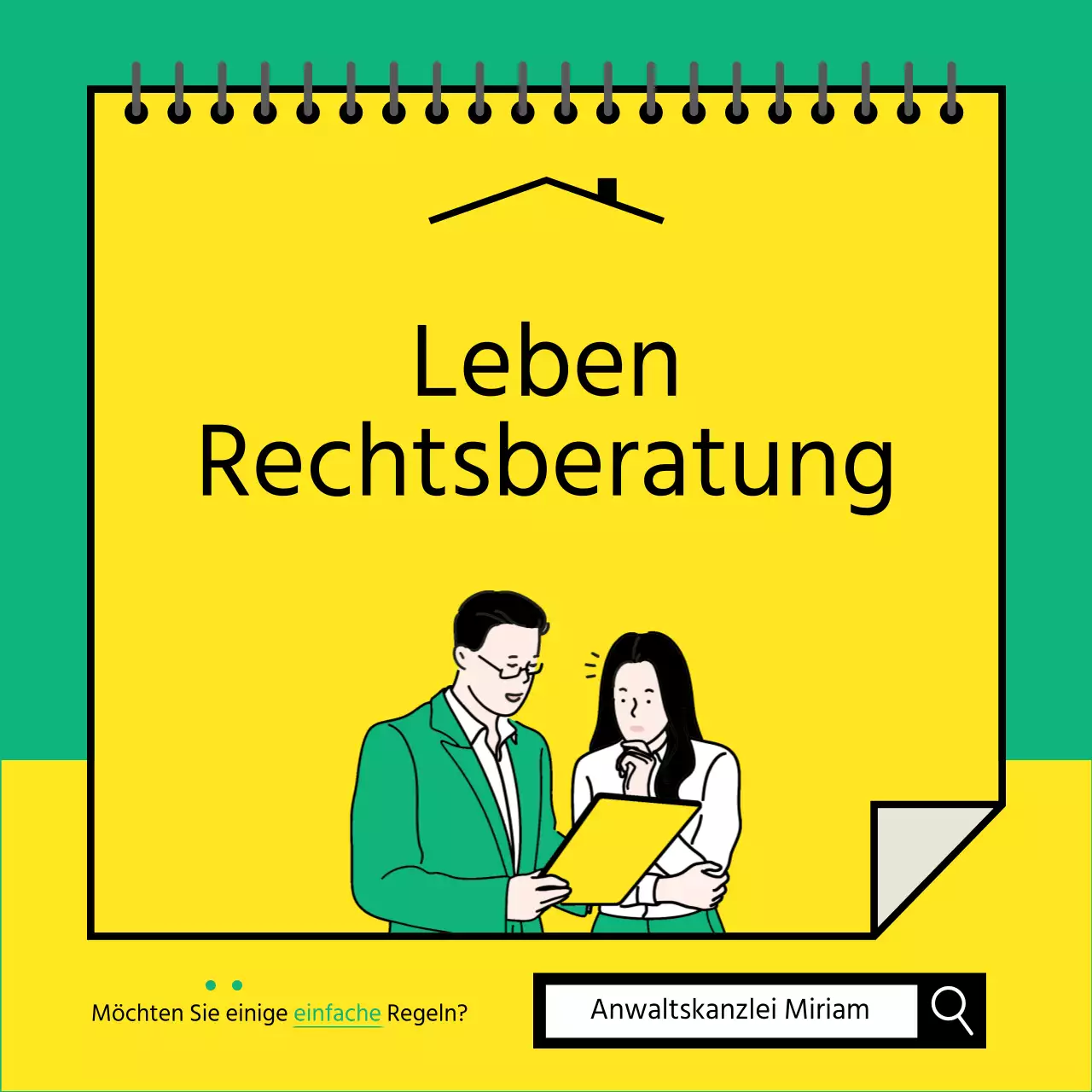 Gelbe und grüne RechtsberatungskarteNews