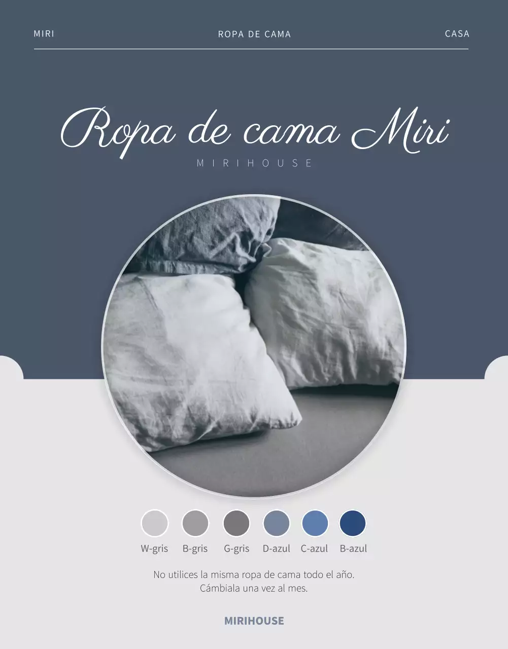 Página detallada de la ropa de cama morada y gris