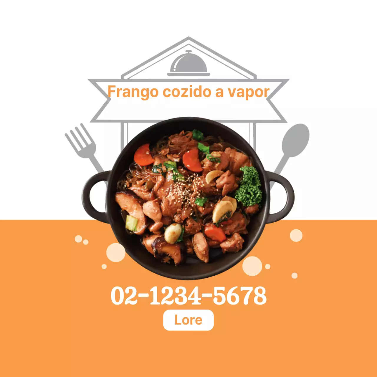 O frango cozido a vapor certo