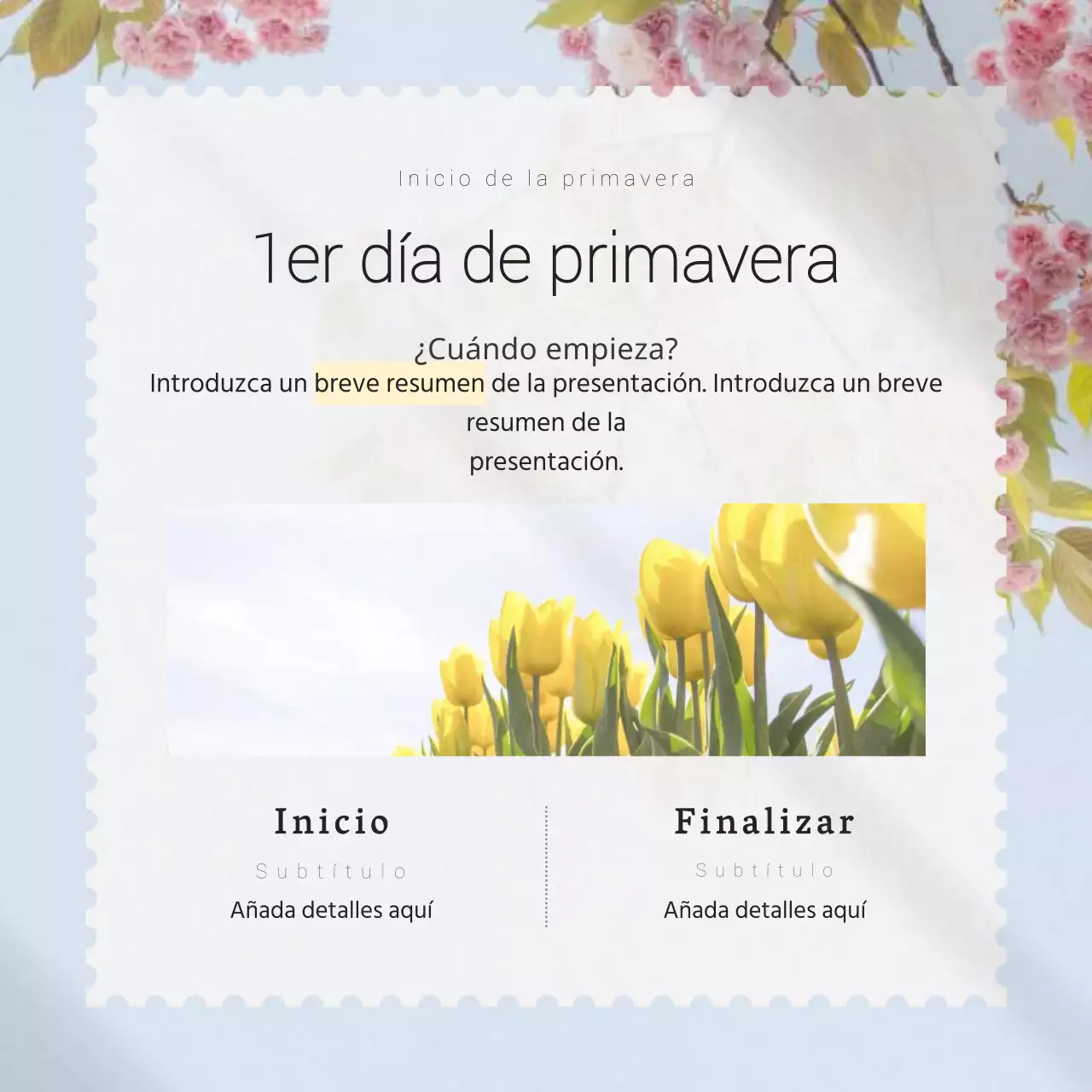 Postales primaverales y florales suaves, sentimentales y frescas en tonos pastel y amarillos para las celebraciones del Año Nuevo chino.