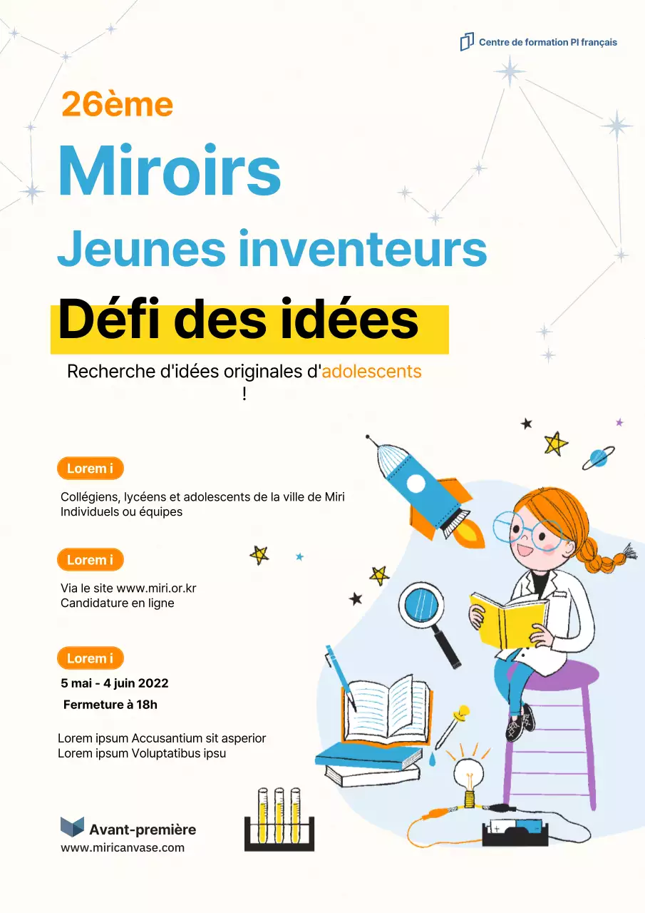 Webposter d'inventions illustrées