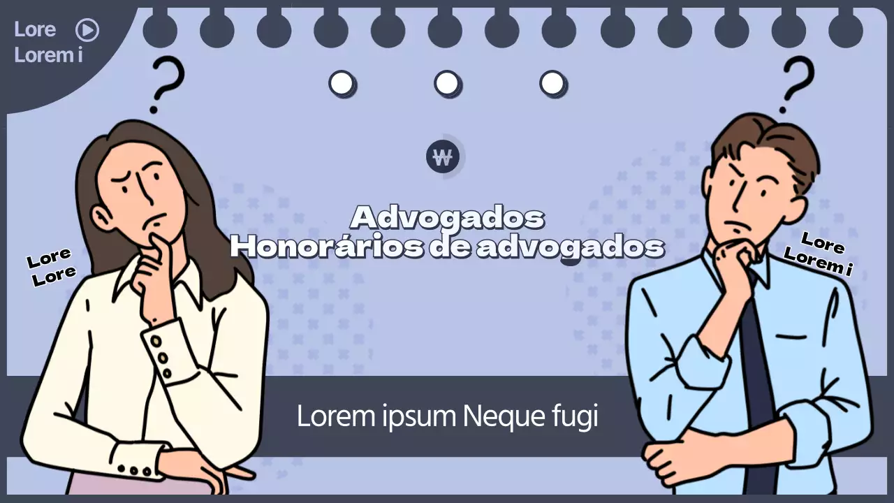 Conceito de ilustração em azul claro e cinzento para honorários de advogado