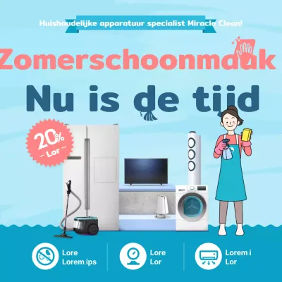 Blue Appliance Cleaning Kortingsactie