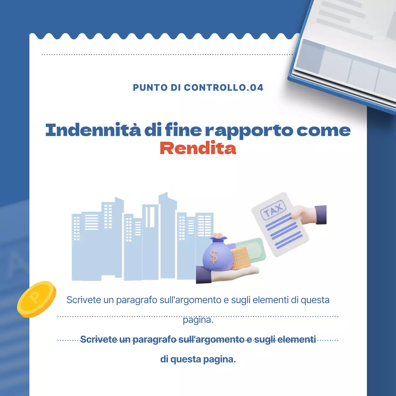 Concetto di ricevuta blu e rossa Ricevuta della pensione Consigli per il risparmio fiscale