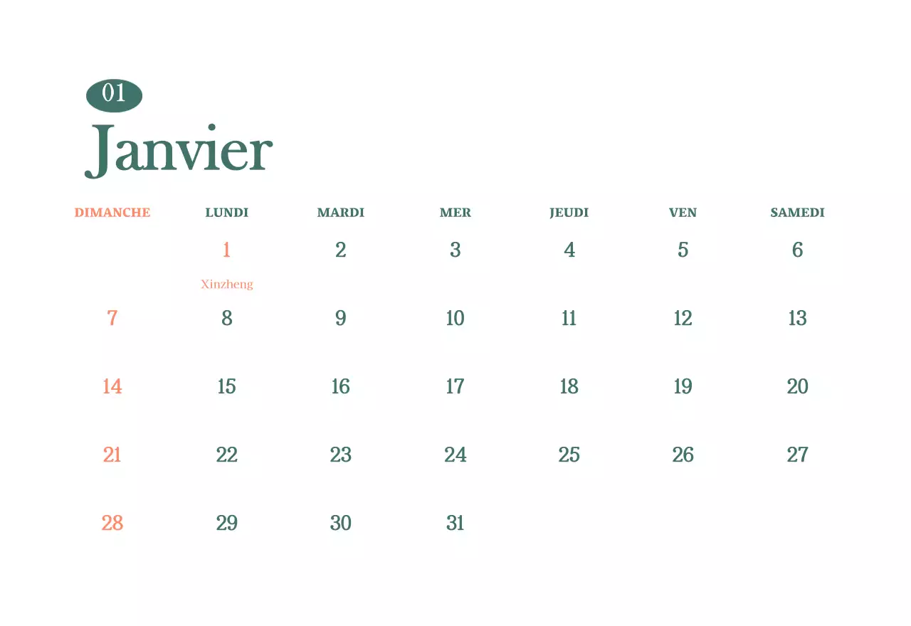 Calendrier des cafés avec recommandation de la boisson du mois