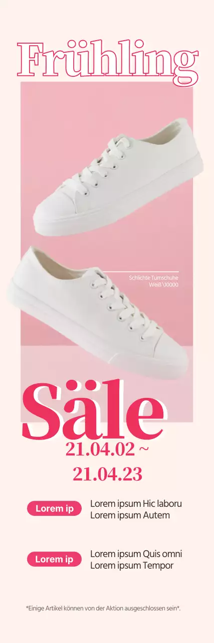 Pinkes Foto unterstreicht tolle Frühlingsschuh-Angebote