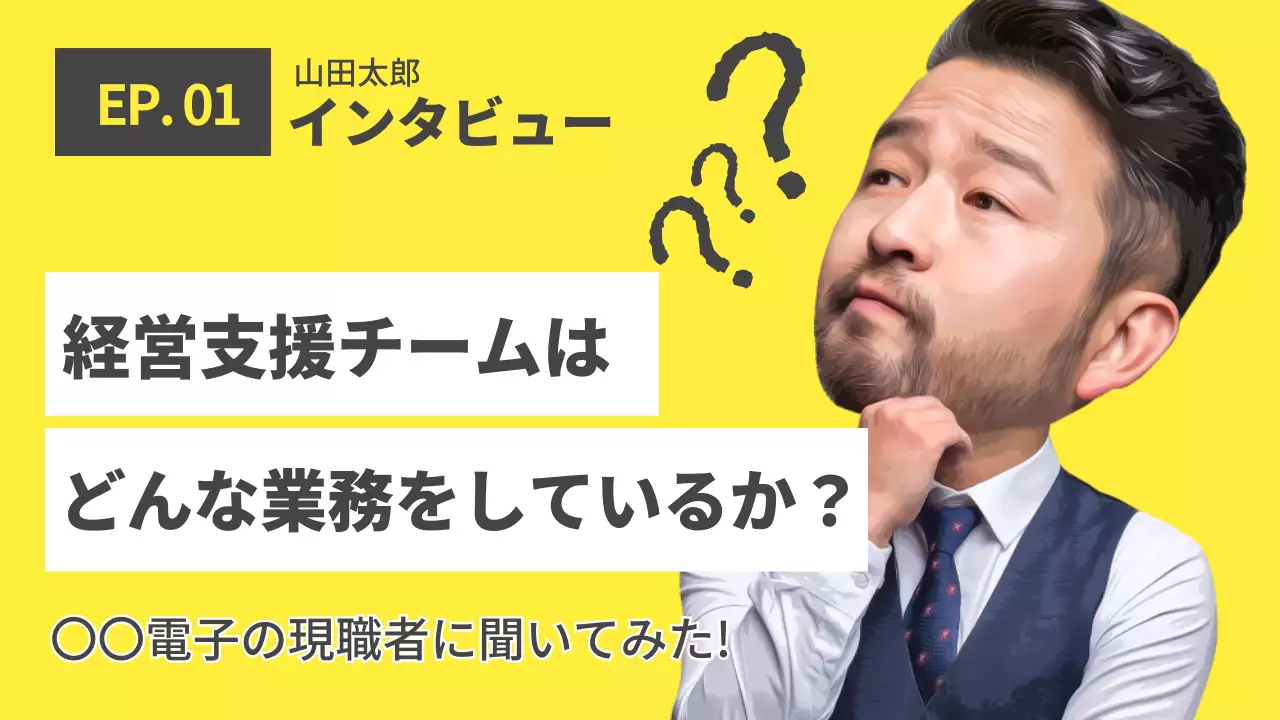 黄色 面白い インタビュー ポスター YouTube サムネイル